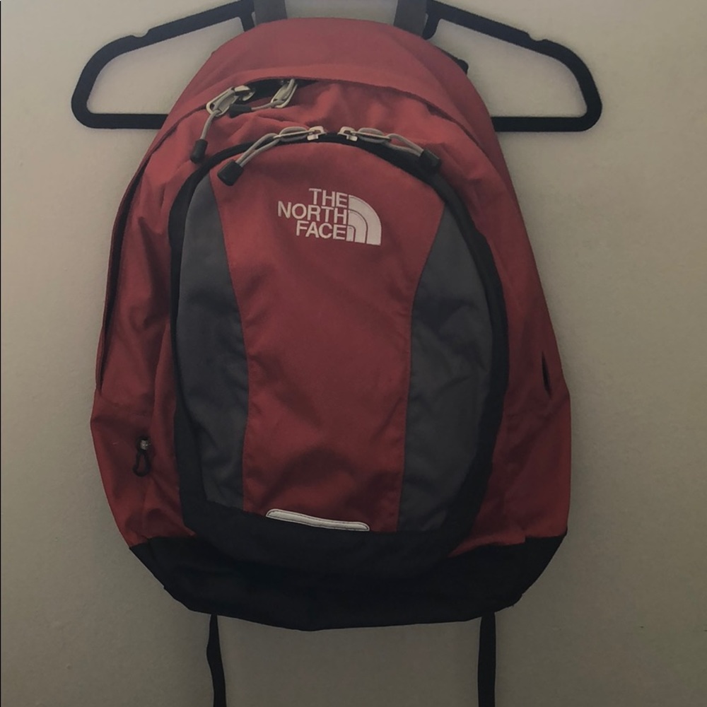 The north face orange backpack